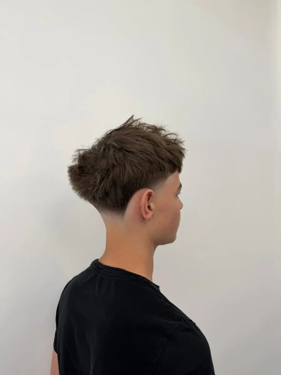 Resultaat herenkapsel met fade bij VIP Barber Leuven
